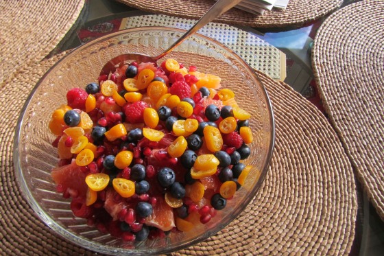 Fruit Salad with leftover Kumquats